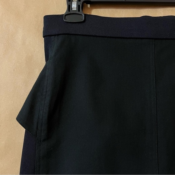 L.A.M.B. | Pencil Mini Skirt Buckle Belt Reversible Stretch Knit Black Size S - Picture 4 of 8